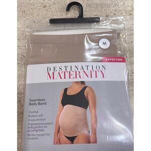 Destination Maternity Belly Band Medium Seamless Light Taupe Womens Beige NEW